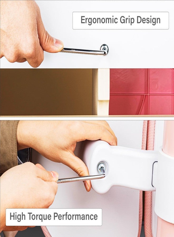 ديلي مجموعة مفاتيح سداسية طويلة ذات طرف مسطح من ديلي DL3590، مقاس 1.5-10 مم، مصنوعة من الكروم والفاناديوم، سطح مطلي بالكروم، مقاومة للتآكل، طول مقبض عادي، استخدامات متعددة (9 قطع، 1.5، 2، 2.5، 3، 4، 5، 6، 8، 10 مم، فضي). - Image 3